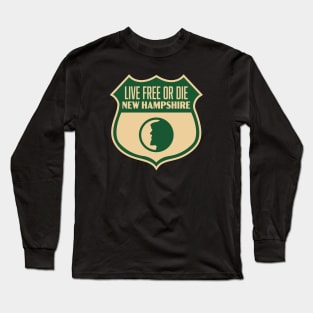 New Hampshire - Vintage Live Free or Die Shield Long Sleeve T-Shirt